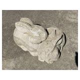 10 1/2" x 6" Cement Rabbit Decor