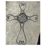 24" x 18" Wire Cross Wall Decor