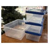 4 Assorted storage Bins