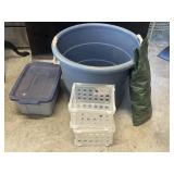 Assorted Tubs, Storage Containers & More