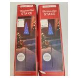 2 Unopened Untested Solar LED Christmas Tree