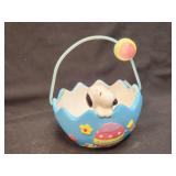 Galerie Peanuts Snoopy Blue Ceramic Easter Basket