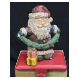 Santa Claus Cast Iron Stocking Holder (Has Had
