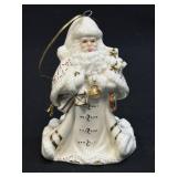 Vintage Porcelain Santa Claus Christmas Ornament