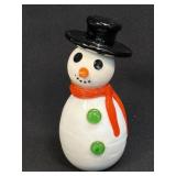 Vintage Hand Blown Art Glass CHRISTMAS SNOWMAN