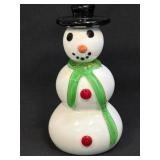Vintage Hand Blown Art Glass CHRISTMAS SNOWMAN