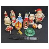 Several Assorted Christmas Figurines, Ornaments