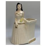 Vintage Kitschy Vintage Lady Figurine Vase