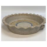 Hand Thrown Art Pottery Quiche Pie Plate Tray W/