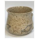 Handmade Pottery Mug Seashell and Starfish Design