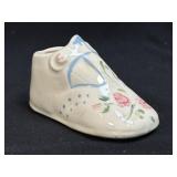 Vintage Floral Baby Shoe Planter