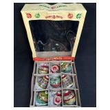 9 CHRISTMAS RADKO GLASS BELLS REFLECTORS BALLS