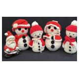Crochet Mr & Mrs Snowman Couple and Boy and Girl