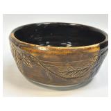 Studio Pottery Bowl Earth Tone Colors Signed