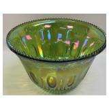 Vintage Indiana Carnival Glass Iridescent Lime