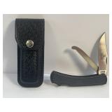 Folding Camillus Made in NY USA with Leather