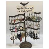40 Pairs Dangle Earrings On Bird Stand