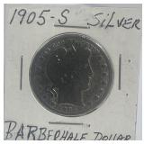 1905-S Barber Silver Half Dollar