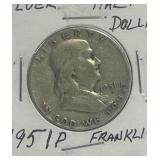 1951-P Silver Franklin Half Dollar