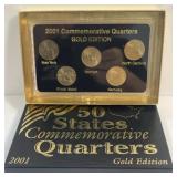2001 Commemorative Quarter Set Gold Edition! New