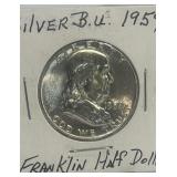 1959 BU Silver Franklin Half Dollar