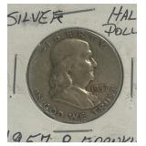 1957-P Silver Franklin Half Dollar