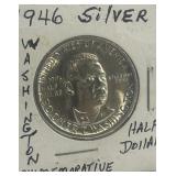 1946 Booker T Washington Silver  Half Dollar