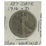 1916 D Walking Liberty Silver Dollar