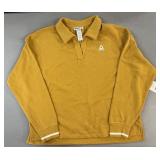 Womens Yellow Reebok Varsity Polo Sweatshirt Size