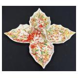 Vintage Holland Mold Holly Leaf Dish With Handle