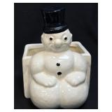 Vintage Haegar Snowman with Top Hat Planter #380
