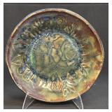 Handmade Pottery Serving Bowl 8.25ï¿½ Signed SL