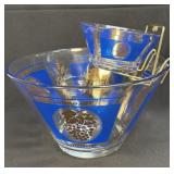 Vintage MCM Hazel Atlas Chip and Dip Bowl With