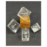 Square Display Cube Paperweight Onyx Stone Heavy