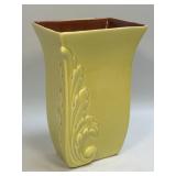 Red Wing Rectangular Yellow Vase 1105