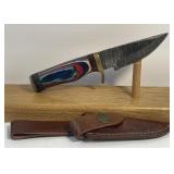 Damascus Style Fixed Blade Knife Measuring 6ï¿½