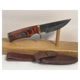 Damascus Style Fixed Blade Knife Measuring 6ï¿½