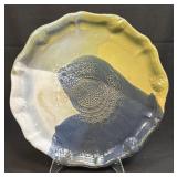 Handmade Ceramic Serving Platter 11ï¿½ Signed SL