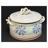 Hand Crafted Stoneware Casserole With Lid,