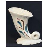 Purinton Pottery Slip Ware Cornucopia Flower Vase