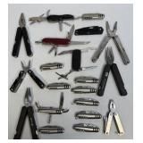Several Assorted Knives and Multi Tools As