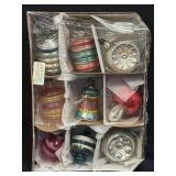 9 Vintage Glass Christmas Ornaments As Pictured