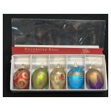 World Market Decorated Eggs Glass Christmas