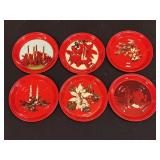 6 Vintage Metal Coasters As Pictured