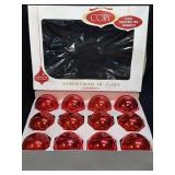 12 VINTAGE COBY GLASS ROUND CHRISTMAS TREE