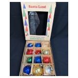 11 Vintage Santa Land Glass Christmas Tree