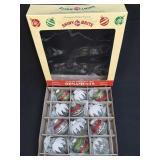 12 CHRISTMAS RADKO CLEAR GLASS BALL TREE