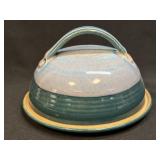 Handmade Ceramic Covered Butter Dish Signed