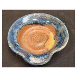 Handmade Pottery Spoon Rest Signed