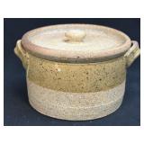 Round Covered Tureen in Glazed Earthenware Signed